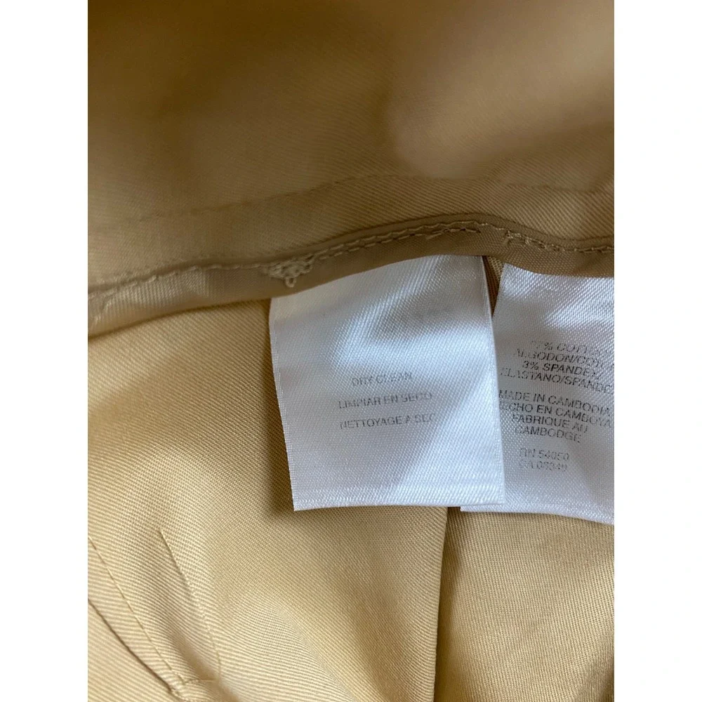 Anne Klein Womens Tan Stretch Dress Pants Khaki Bootcut Professional Trousers 10